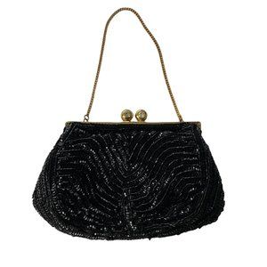 🟣 MAGID Women's Beaded Formal Snap Coin Retro Chained Purse